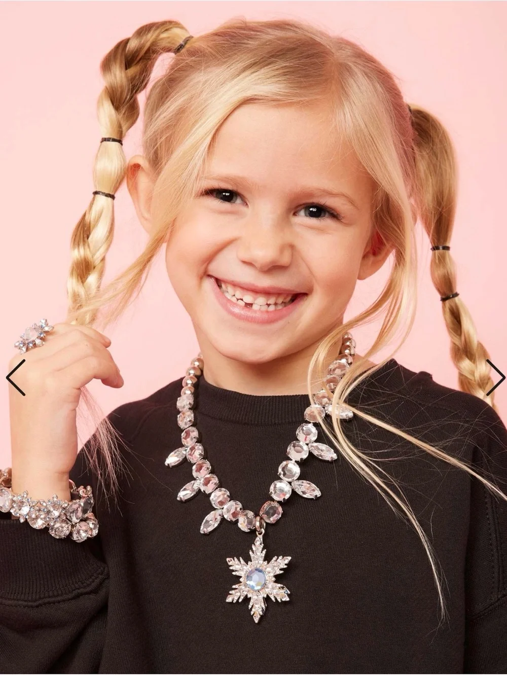 NWT! Super Smalls Disney Frozen Silver Necklace with Blue Snowflake Pendant